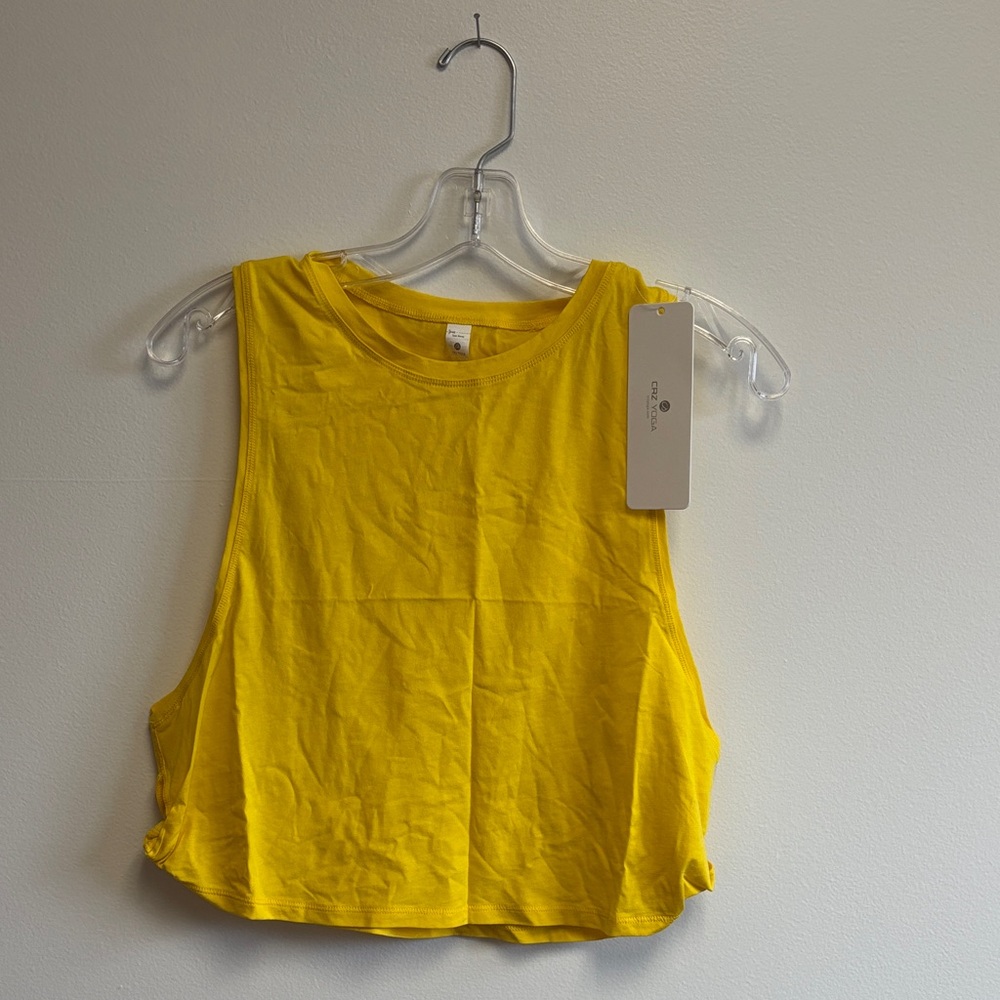 CRZ YOGA Vibrant Yellow Tank Top